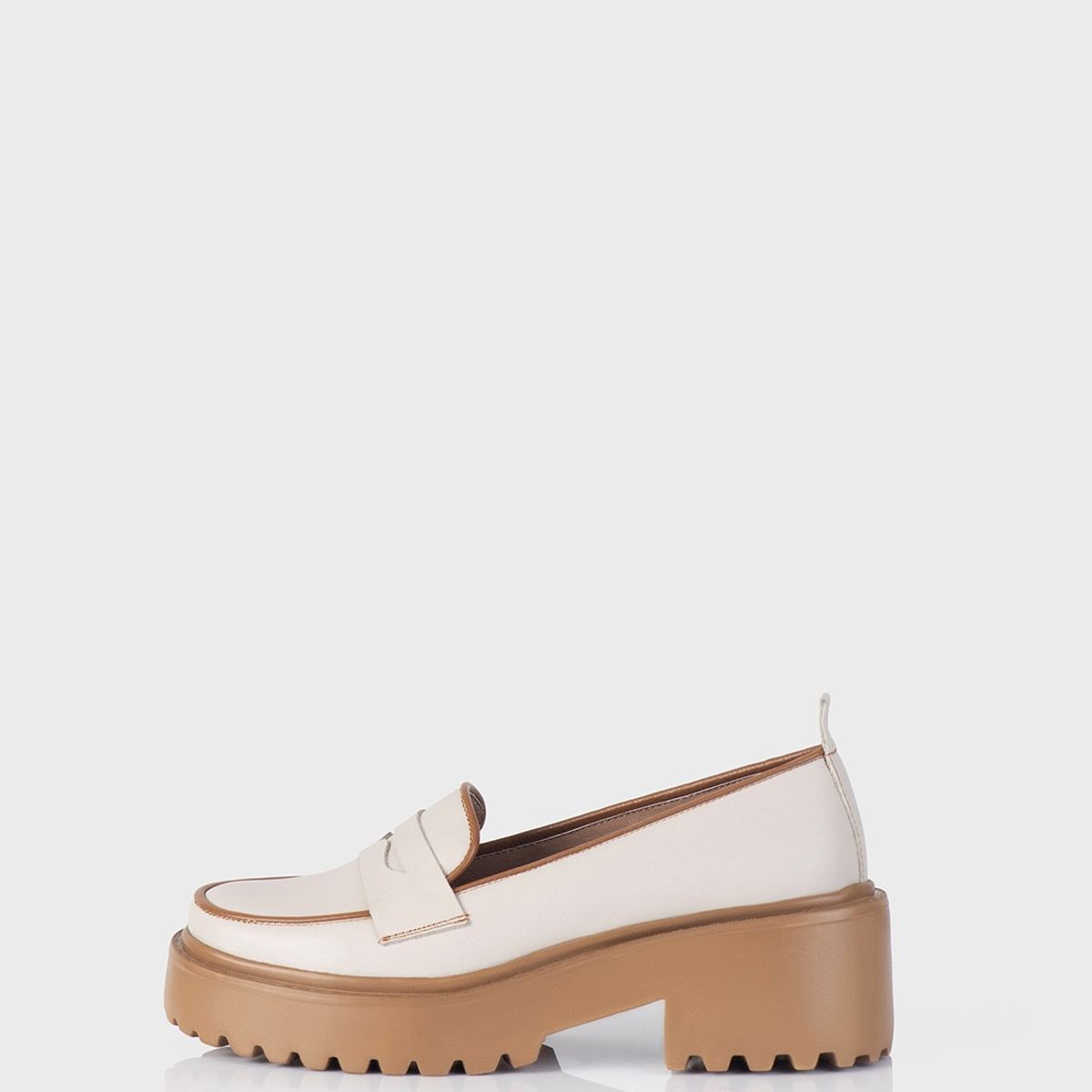 STIVALI - MOCASIN PENNY BEIGE X MIEL