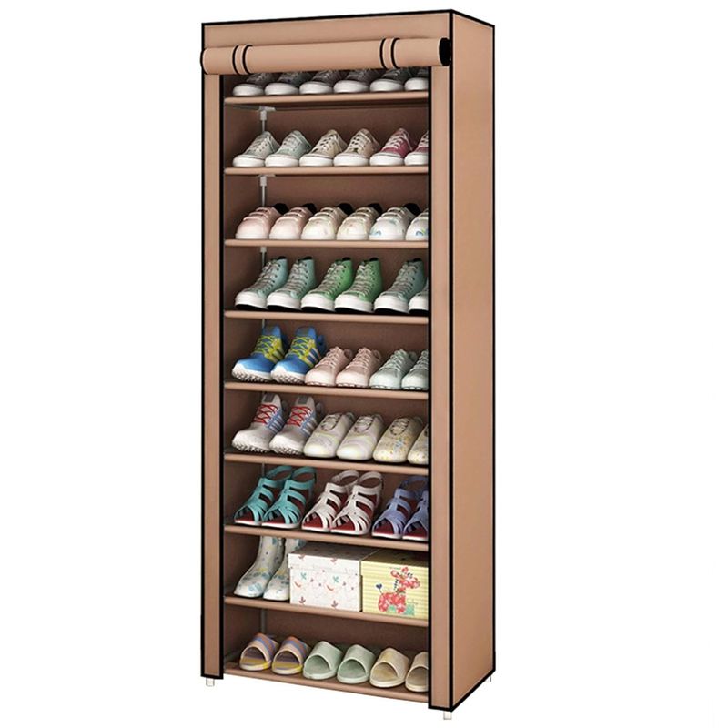 GENERICO - Zapatera de 9 Niveles con Funda - Organizador de Zapatos Armable