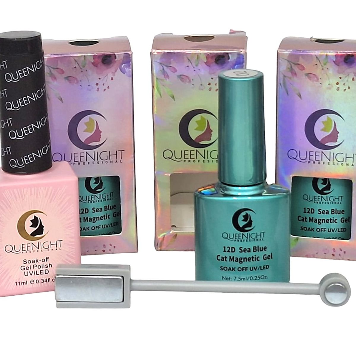 GENERICO - Esmalte Uñas Efecto Ojo De Gato 12d + Iman 5pzs