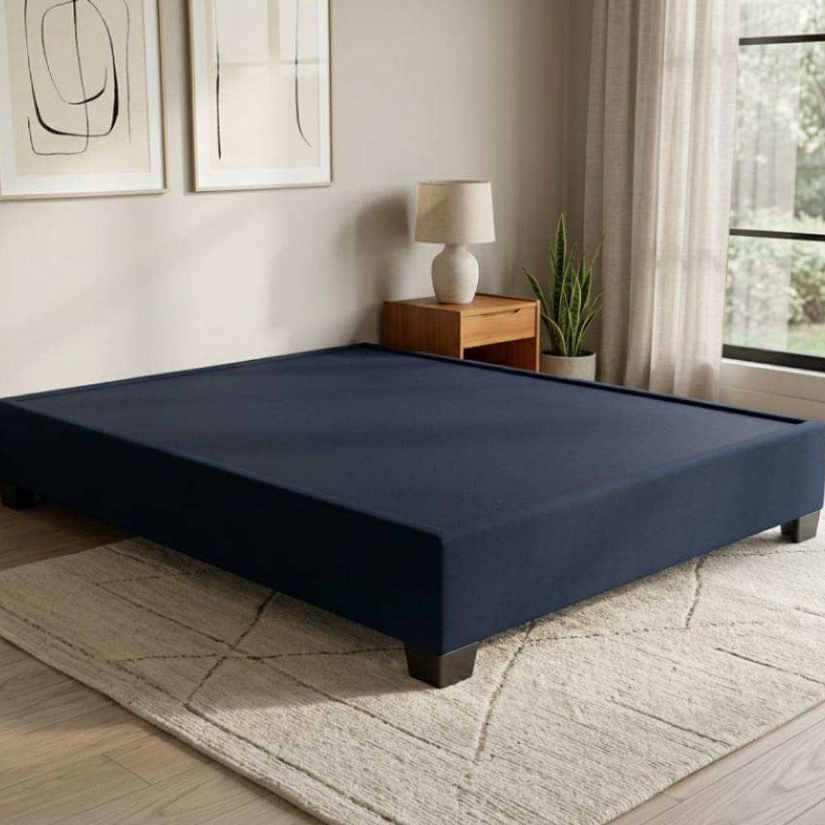 ACQUA MUEBLERIA - Base Cama Doble Negra 140X190cm