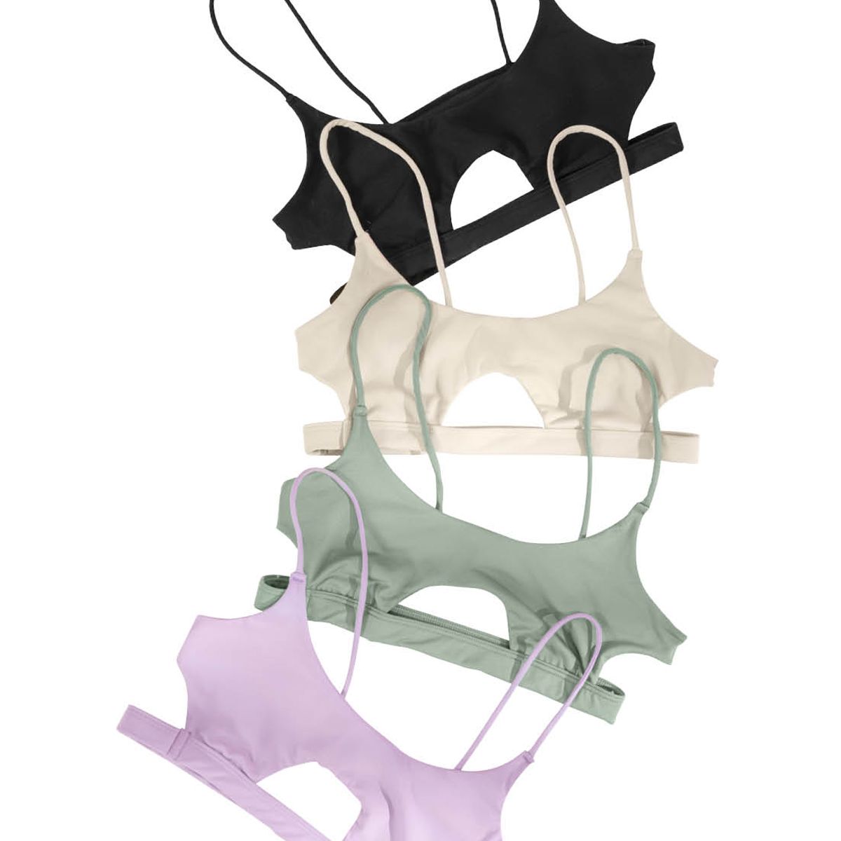 FORMAS INTIMAS - Bralette Paq X2 Mujer Negro FI 7969