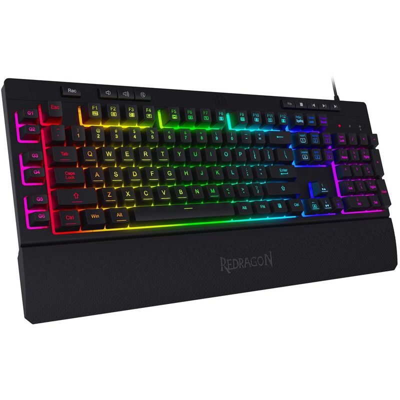 REDRAGON - Teclado Gamer Redragon Shiva K512 Rgb Multimedia / 6 Macros