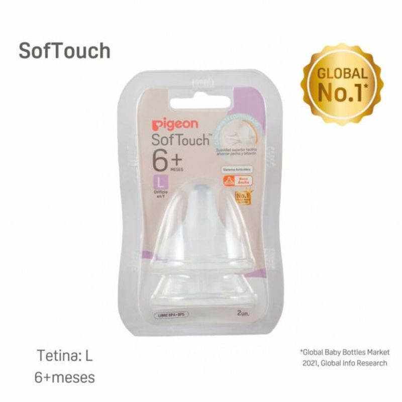 PIGEON - Tetina Pigeon Softouch  Talla L 6 meses
