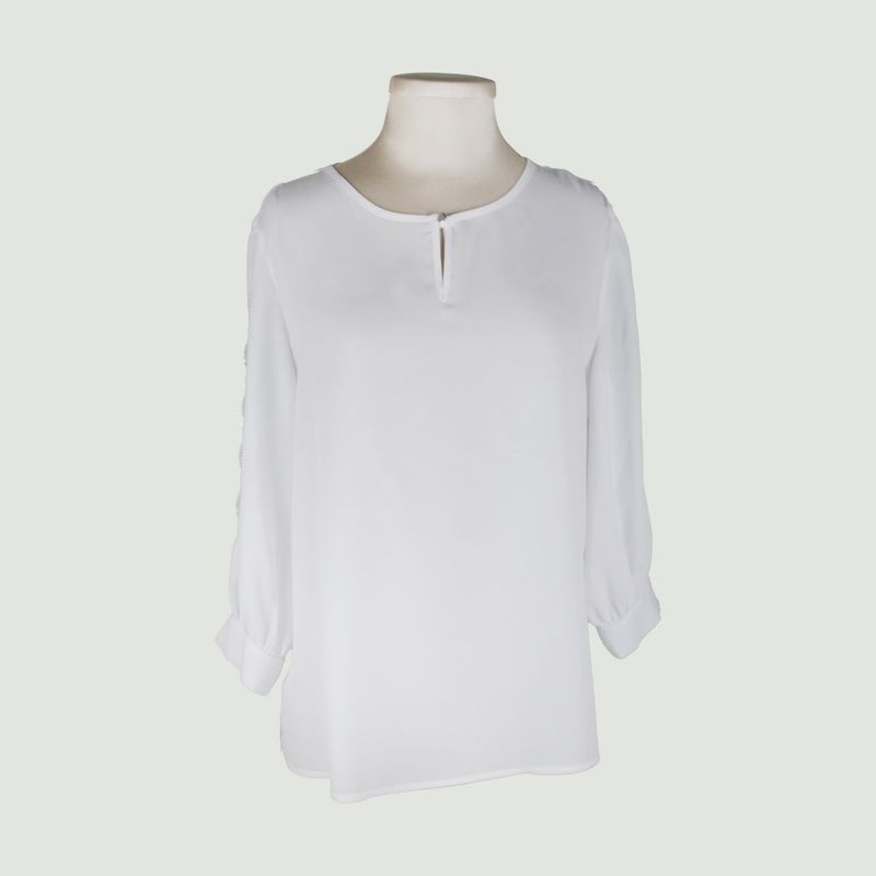 L Y H - Blusa Para Mujer Manga 34 Blanco Marca L&H