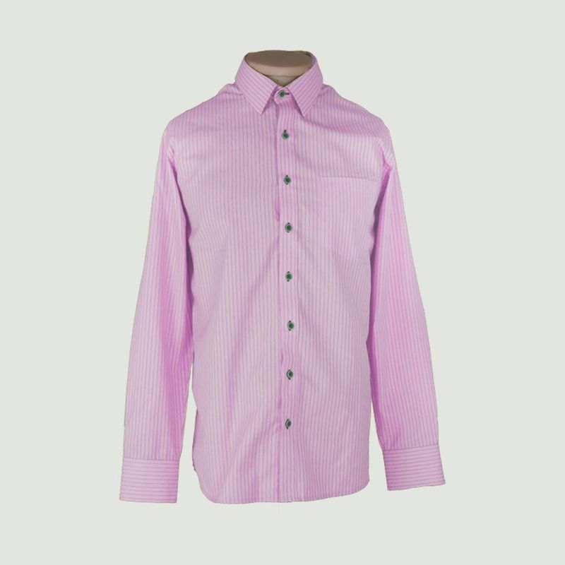 L Y H - Camisa Para Hombre Manga Larga Rosa Marca L&H