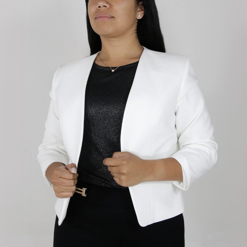 L Y H - Chaqueta Para Mujer  Hueso Marca L&H