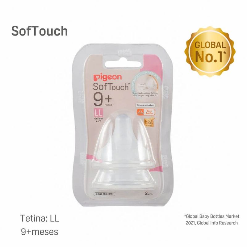 PIGEON - Tetina Pigeon Softouch WN3 Talla 2L 9 meses