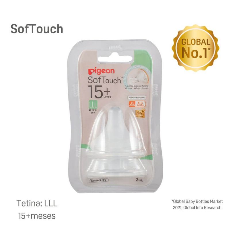 PIGEON - Tetina Pigeon Softouch WN3 Talla 3L  15 meses