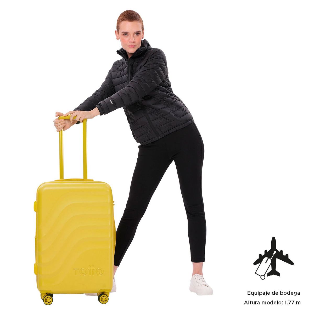 TOTTO - Maleta Viaje Mediana 360 Bazy Plus M Amarilla