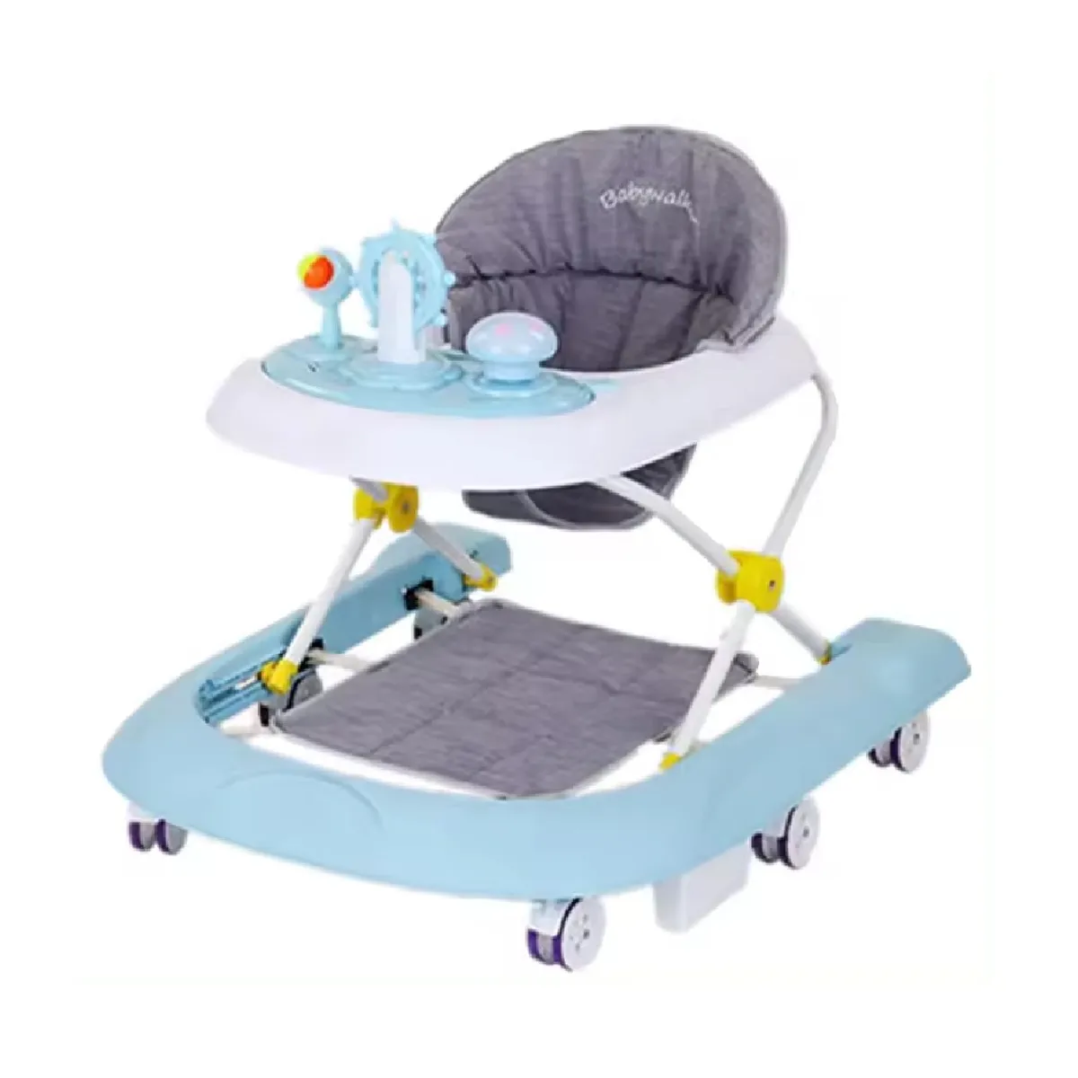 KIDSHOP - Caminador Andadera Bebe Musical Luces Tapete Azul Claro944c