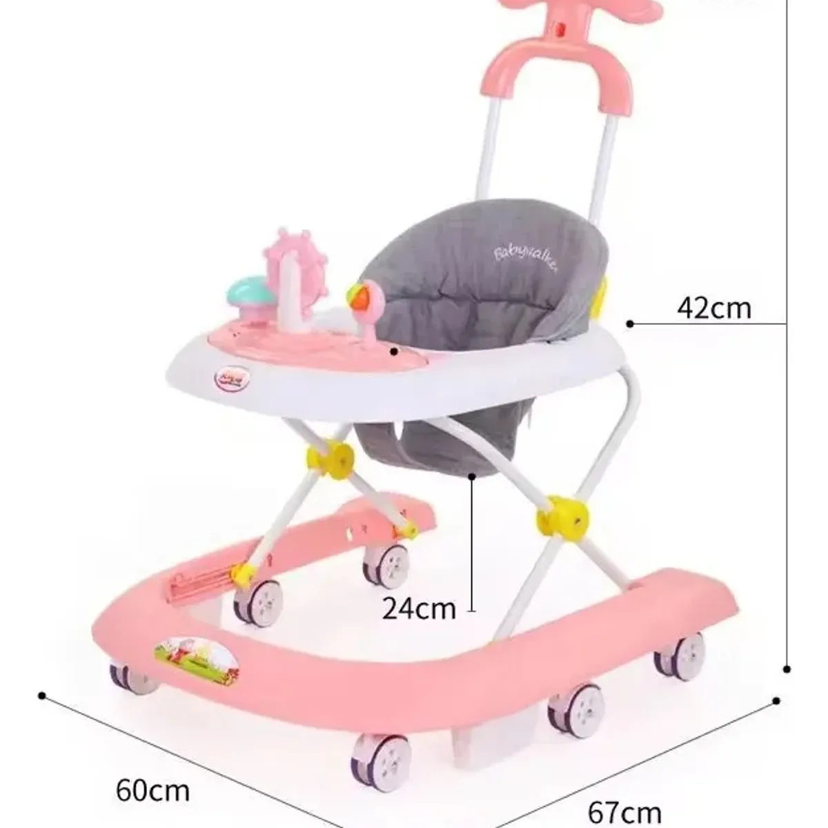 KIDSHOP - Caminador Andadera Bebe Musical Luces Tapete Azul Claro944c