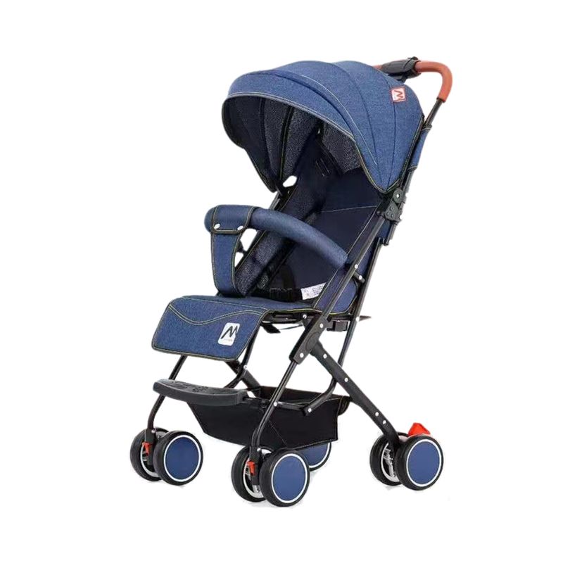 KIDSHOP - Coche Paseador Liviano Fino Tipo Maleta Toldillo Azul 8078
