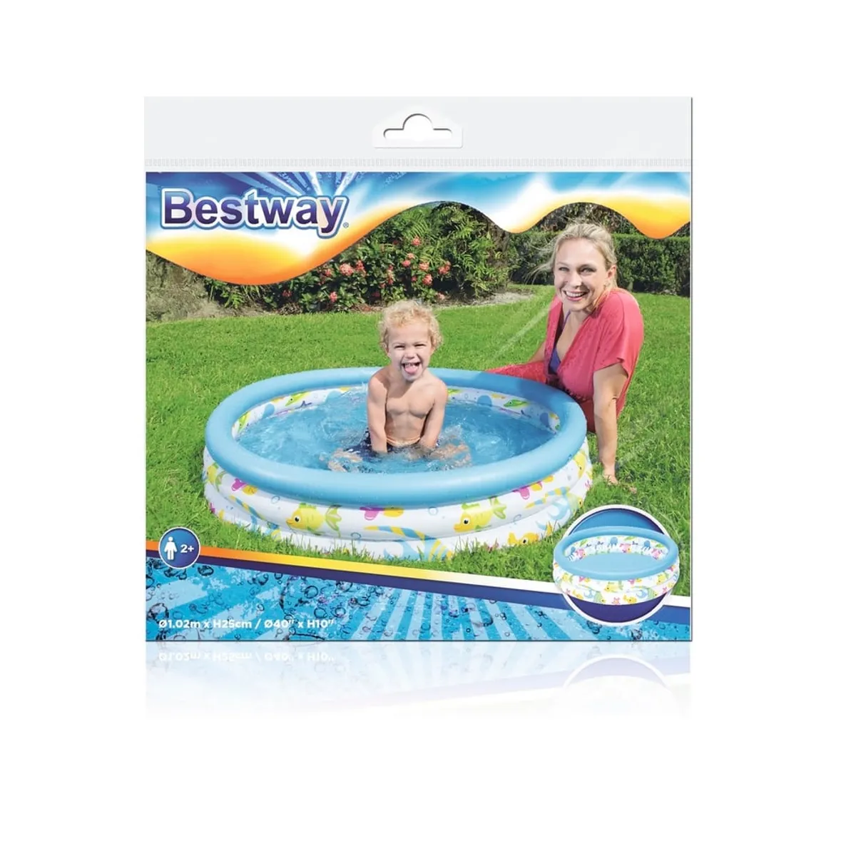 BESTWAY - Piscina Inflable Redonda Bestway Coral Kids 51008 101l