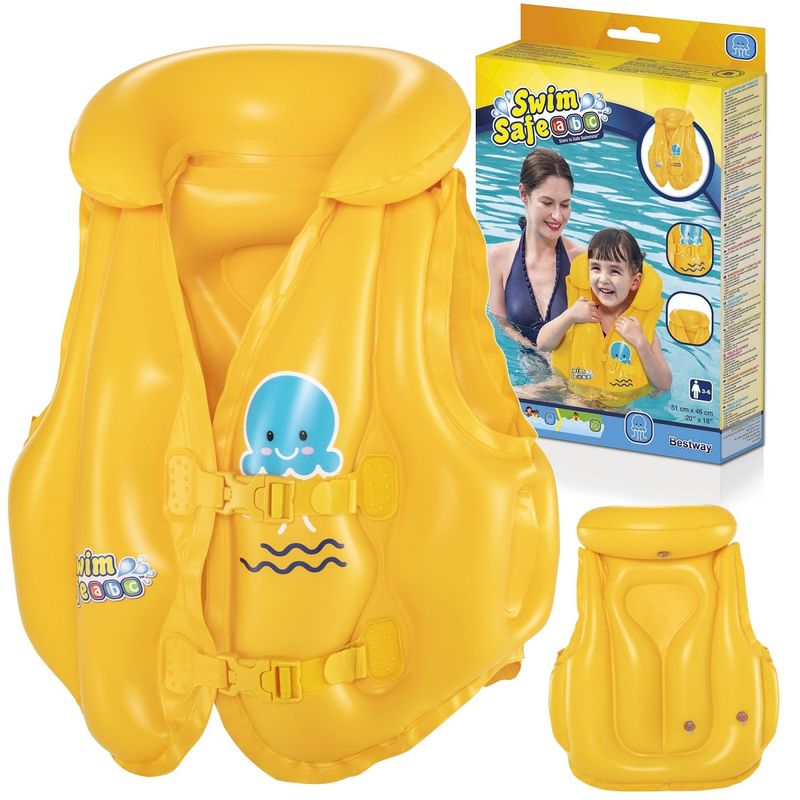 BESTWAY - Chaleco Salvavidas Inflable Flotador Bestway Niños Niñas