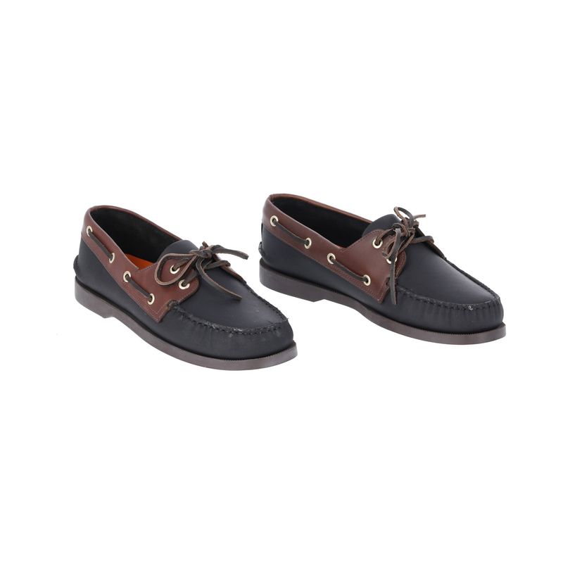 LA CHAQUETERIA - Zapatos Náuticos en Cuero Negro & Cafe Oscuro Lchz10