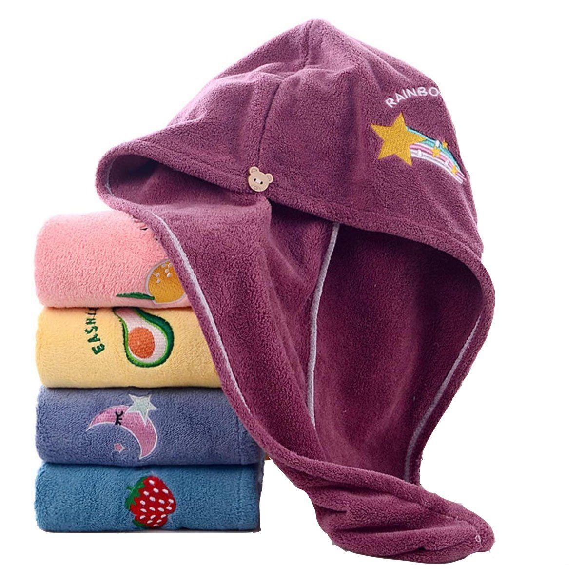 GENERICO - Toalla De Microfibra Suave Para El Cabello Turbante Baño