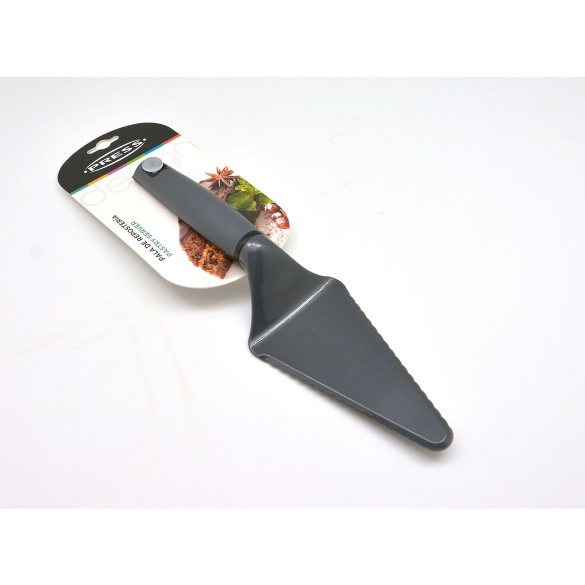PRESS - Pala De Repostería Espátula Servir Porción Pasteles Tortas PRESS Gris