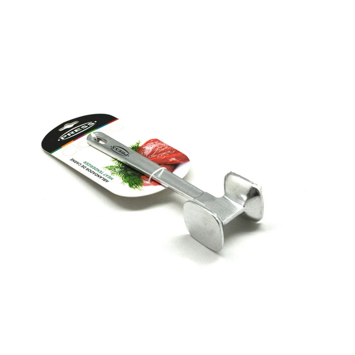 PRESS - Ablandador De Carnes Martillo de Cocina Triturador PRESS Plateado
