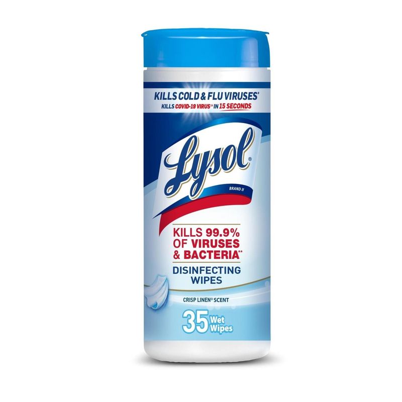 LYSOL - Lysol desinfectante en toallitas Pureza de Algodón 35 unid