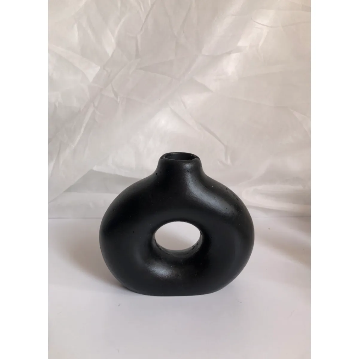 DECORACIONES ALE Y GABI - JARRÓN DECORATIVO  DONA NEGRA