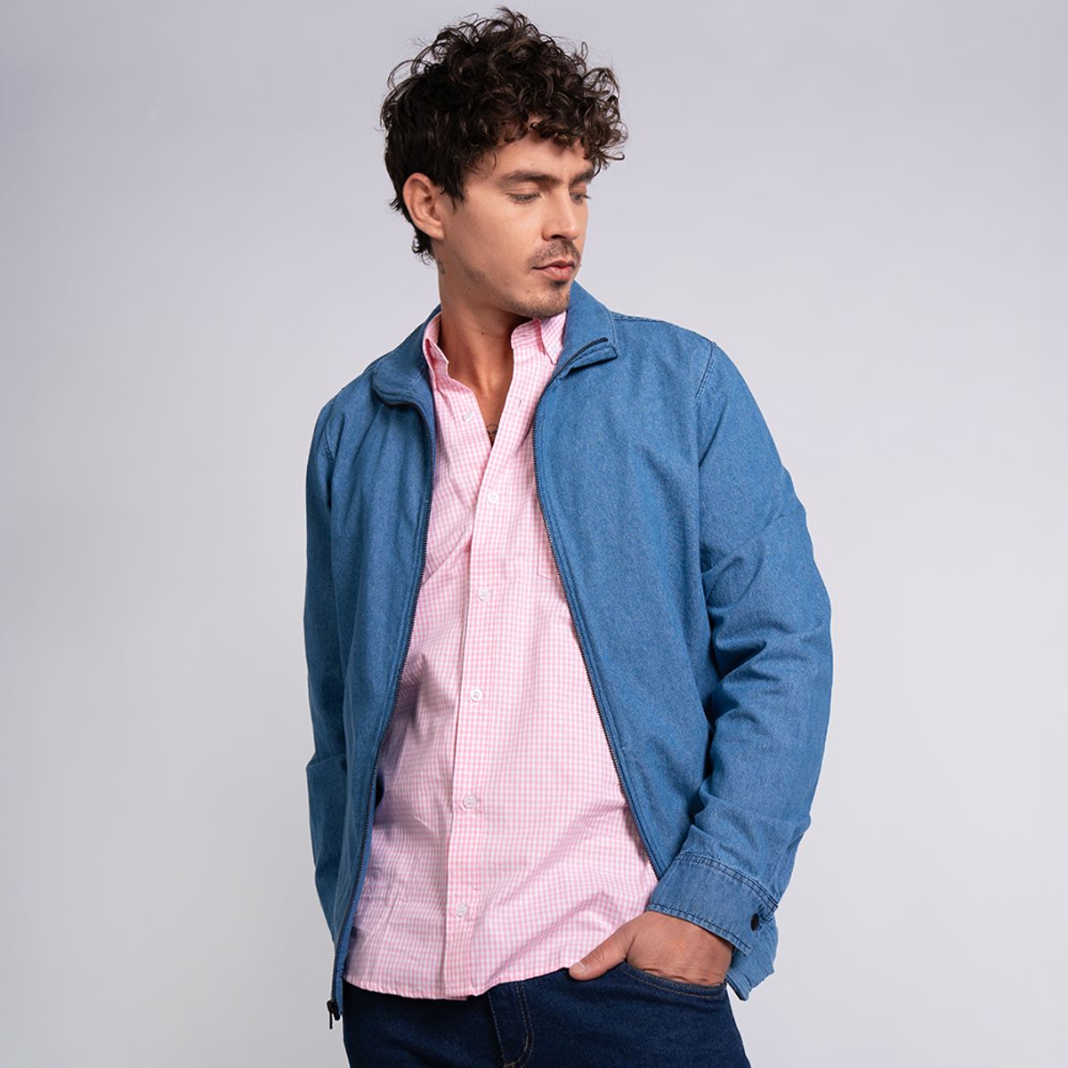 LEC LEE - Chaqueta en Denim Regular Fit Para Hombre Lec Lee