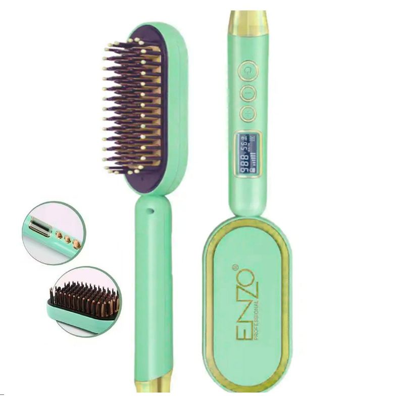 GENERICO - Cepillo Alisador Pantalla Led Temperatura Ajustable Enzo