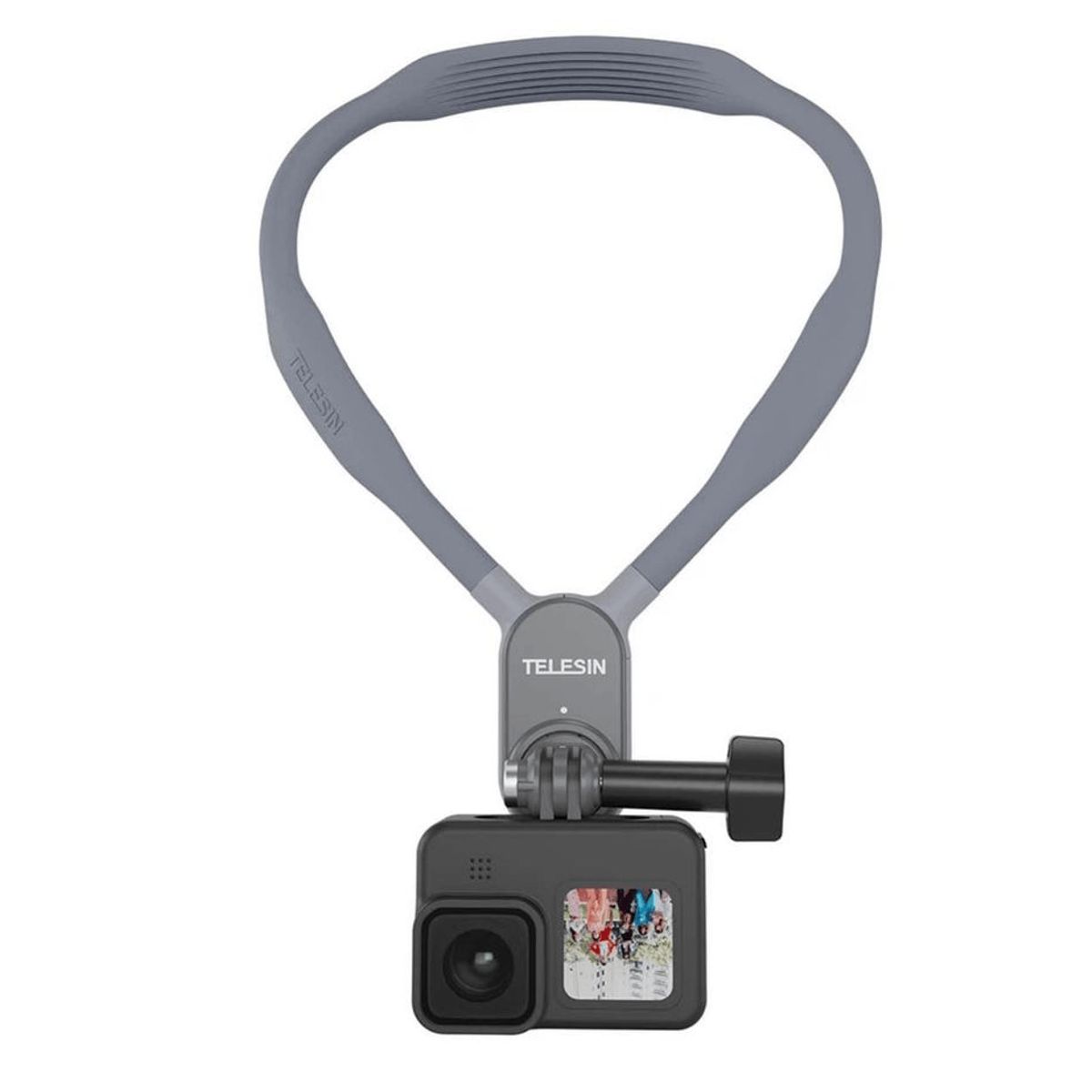 GENERICO - Collar de silicona con quick release para cámaras Gopro e Insta360 Gris