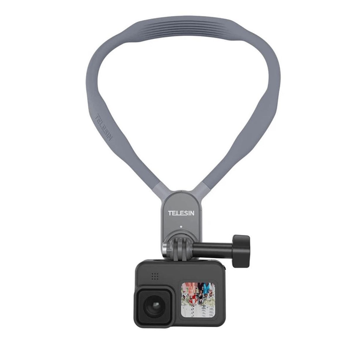 GENERICO - Collar de silicona con quick release para cámaras Gopro e Insta360 Gris