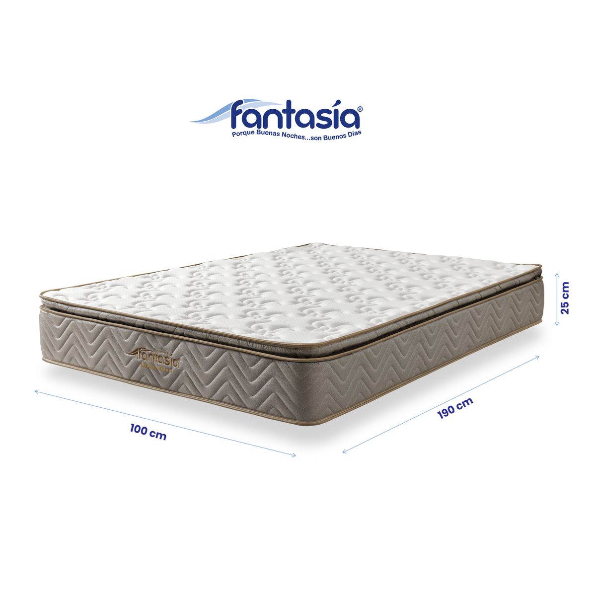 COLCHONES FANTASIA - Colchón Sencillo Litium Pillow 100x190