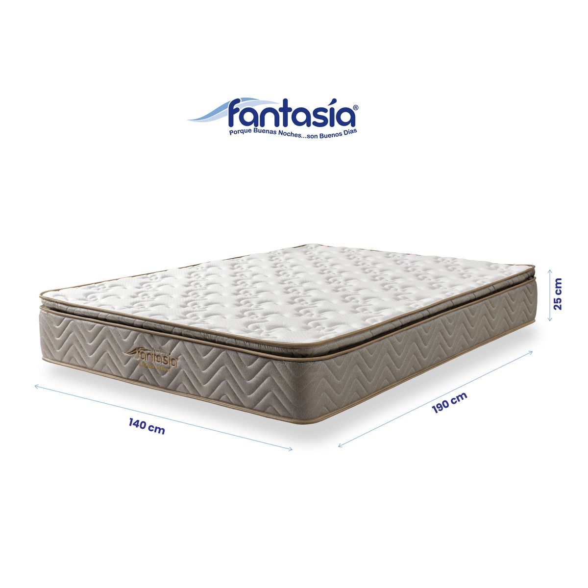 COLCHONES FANTASIA - Colchón Doble Litium Pillow 140x190