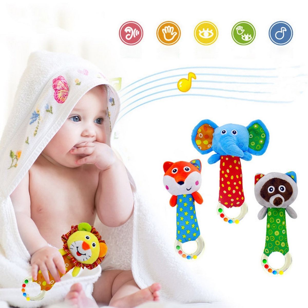 GENERICO - Sonajero Estimulación Temprana Bebé Juguete Maraca Didactico