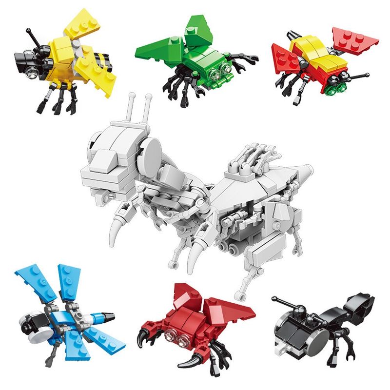 DAYOSHOP - Juguete Armable Insectos Armatodo Construcción Niños X 6 Und