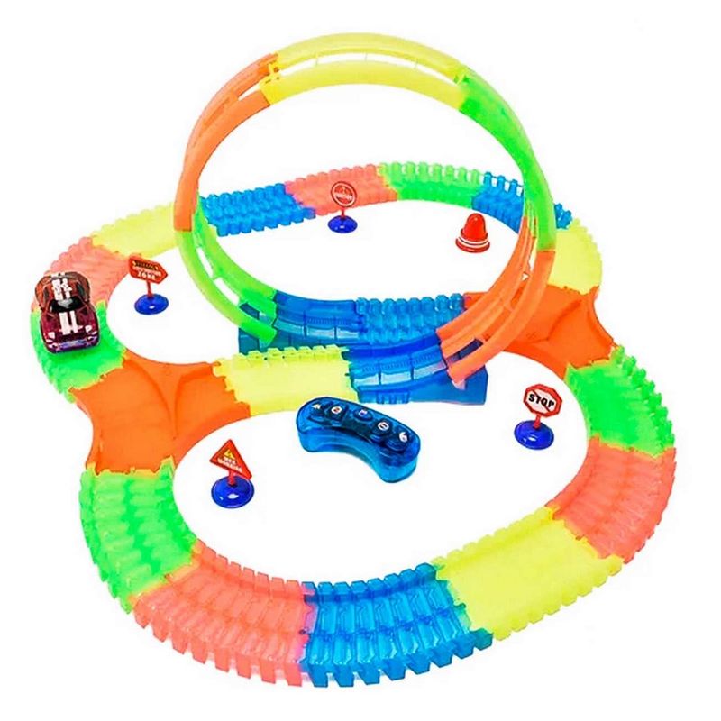 DAYOSHOP - Pista De Carro Con Luces A Control Remoto Juguete + Bateria