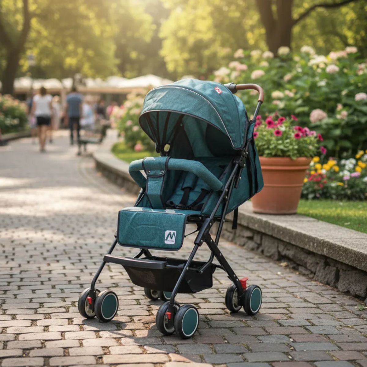 KIDSHOP - Coche Liviano Tipo Maleta Toldillo M8078 Verde Oscuro