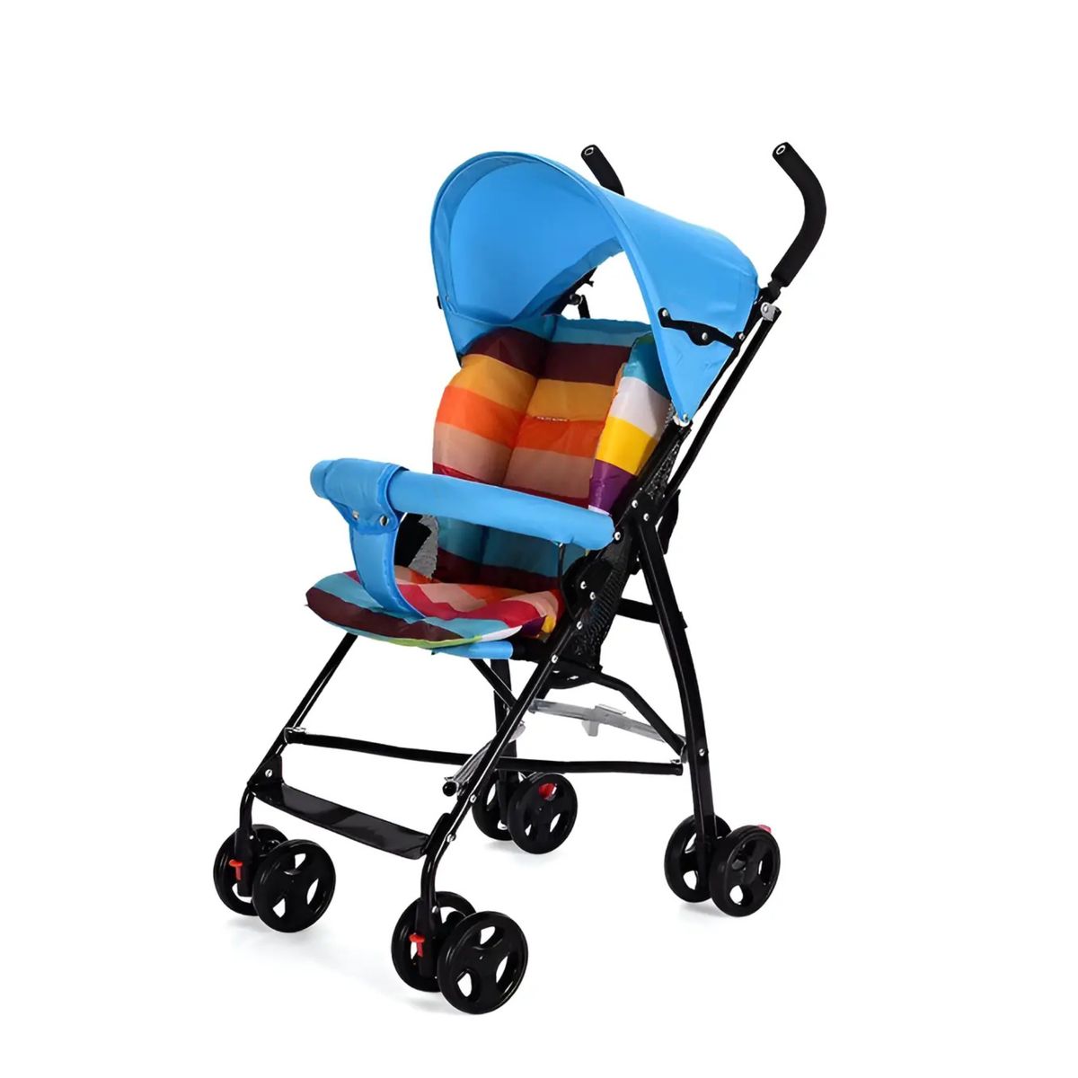 KIDSHOP - Coche Paseador Para Bebe Cierre Facil Multicolor Azul 8033