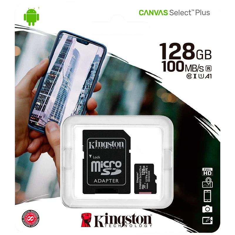KINGSTON - Memoria Micro Sd Kingston Canvas 128gb 100mbs