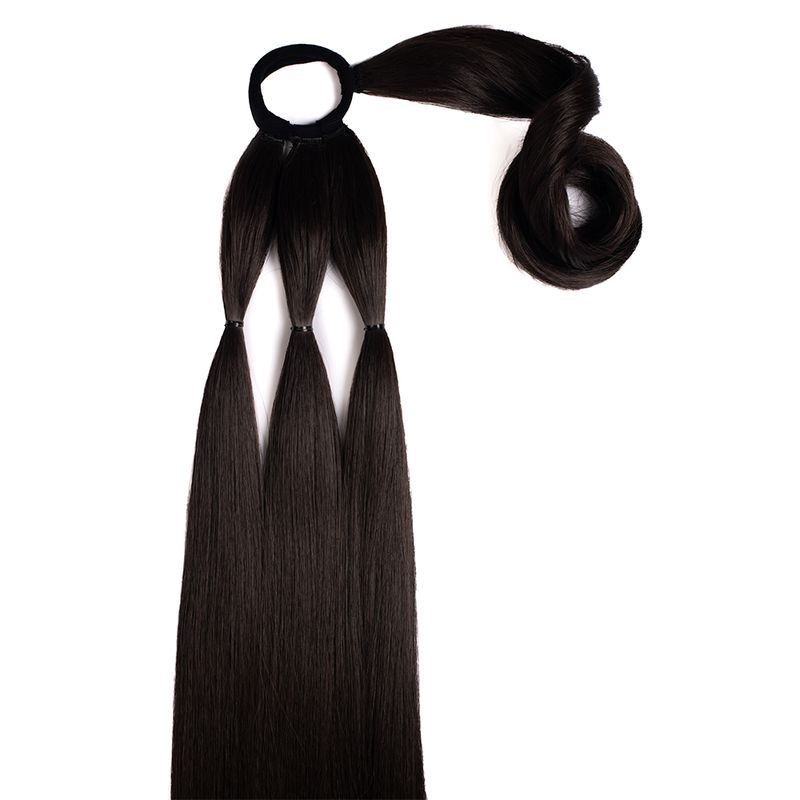 MY DOLL HAIR - Ponytail Trenza Braid It XL 34 pulgadas - Castaño Oscuro