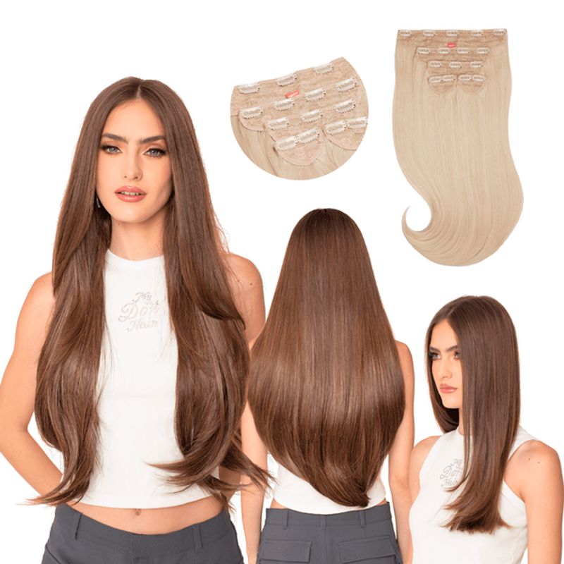 MY DOLL HAIR - Extensión de cabello Cosmopolitan 22 pulgadas - Rubio Claro