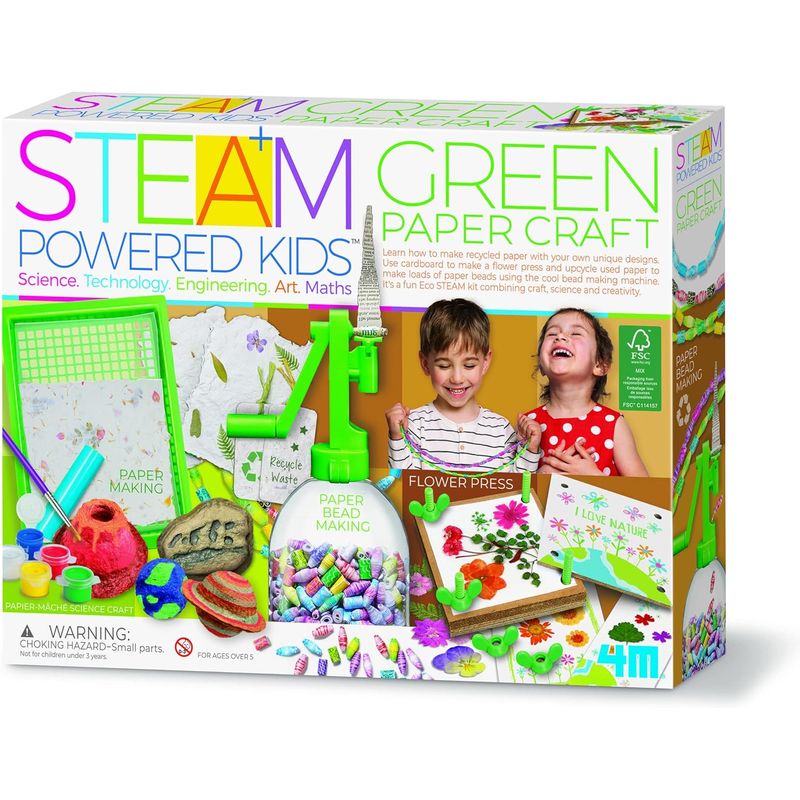 4M - Juego Experimentos Steam Ecológicos Papel Reciclado Niños
