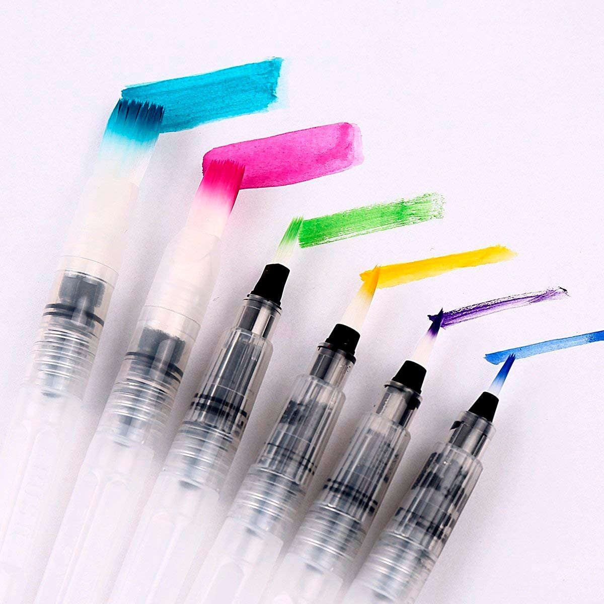 FRANCO ARTE - Set Acuarela Líquida Ecolín X5 + Paleta + Pinceles + Barniz