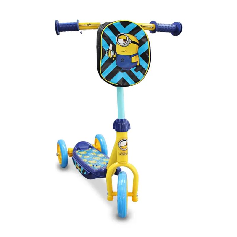 JUGANDO Y EDUCANDO - Patineta Scooter Infantil Minions Ajustable Y Seguro Niños