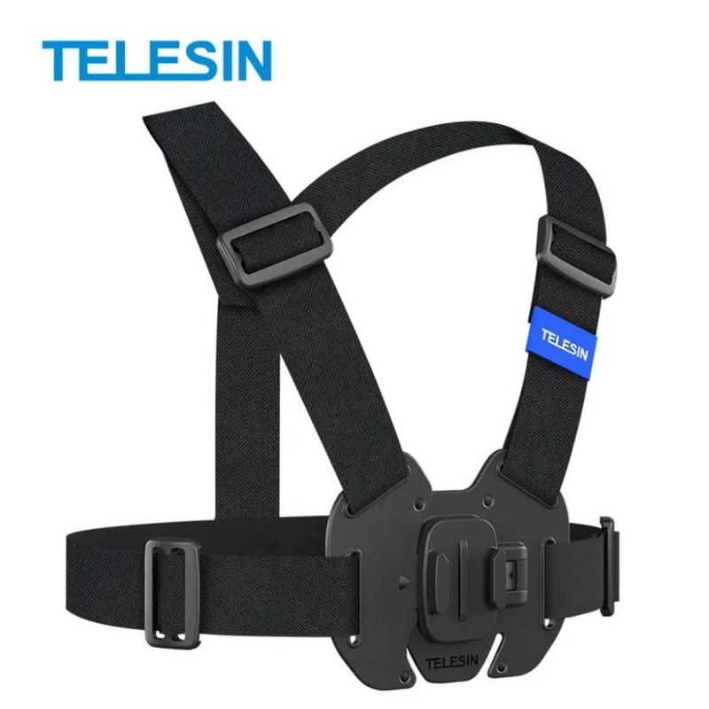 GENERICO - Pechera Telesin para Gopro e Insta360 Negra