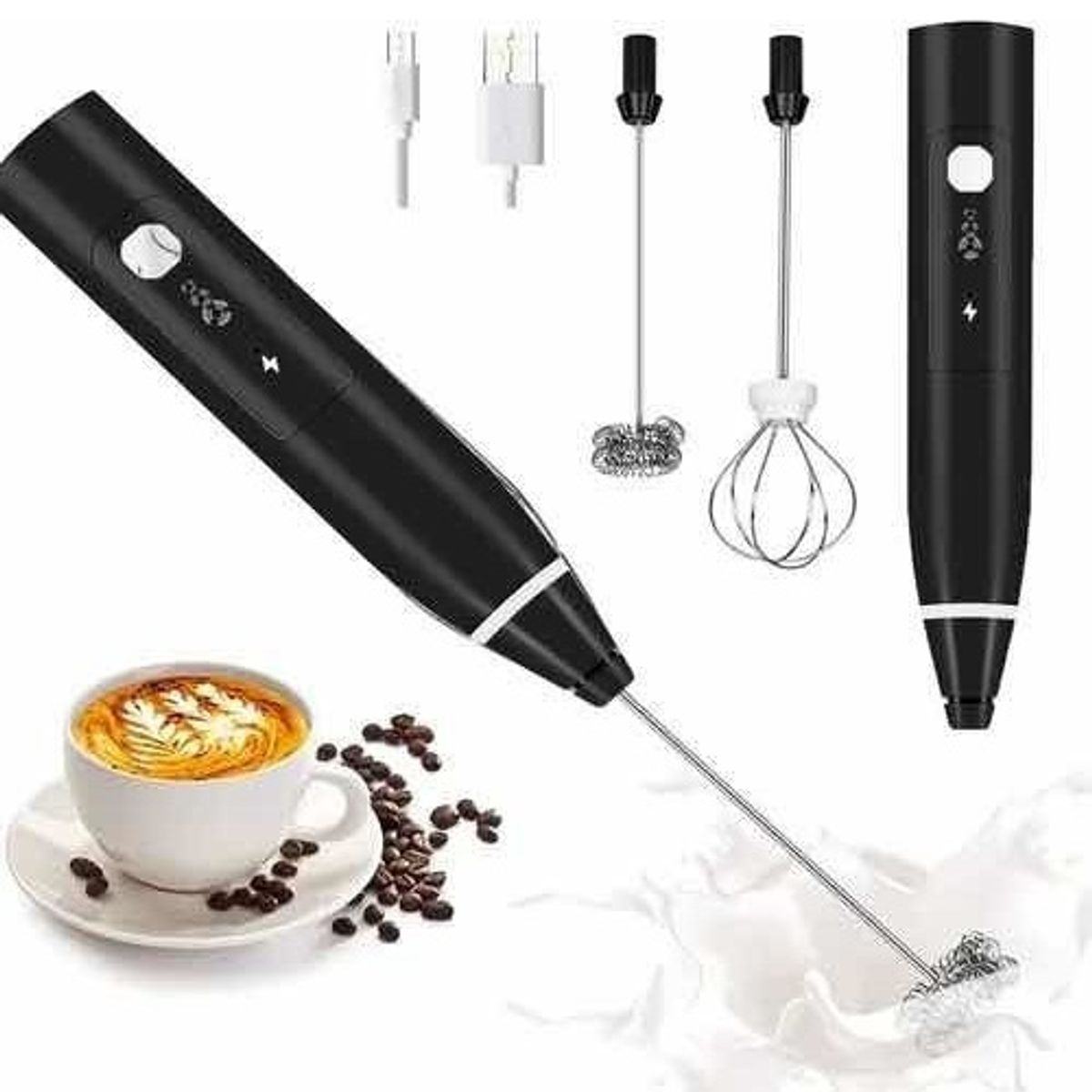 GENERICO - Batidor Eléctrico Portátil Mezclador Espuma Café Leche