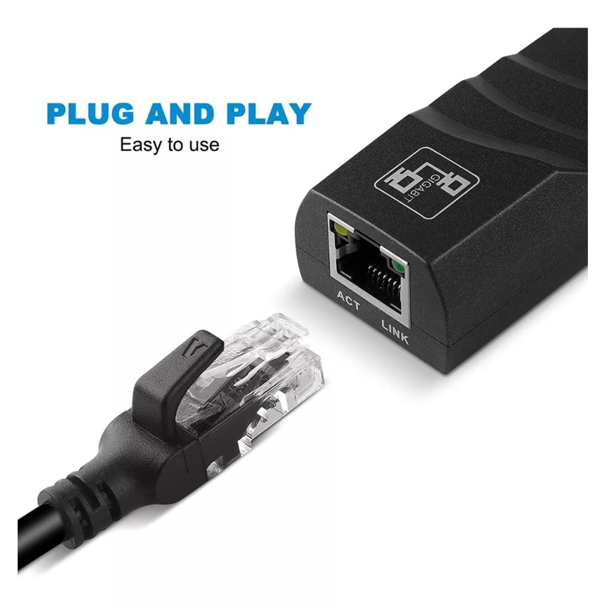 GENERICO - Adaptador Usb A Rj45 Gigabit Ethernet Tarjeta De Red Cable