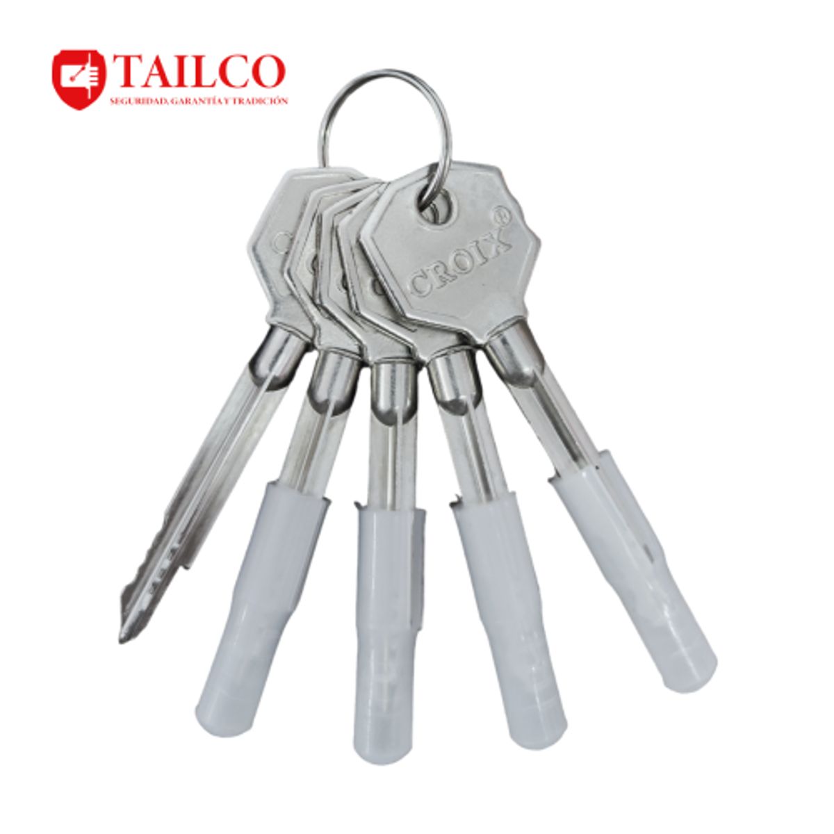 GENERICO - Cerradura Chapa Auxiliar Croix Tk201 E. Llave Cruz 4 Pasadores