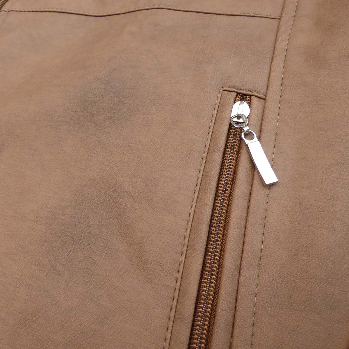 THE CLOTHING COMPANY - Chaqueta Hombre Cuero Sintético Smooth-Negro