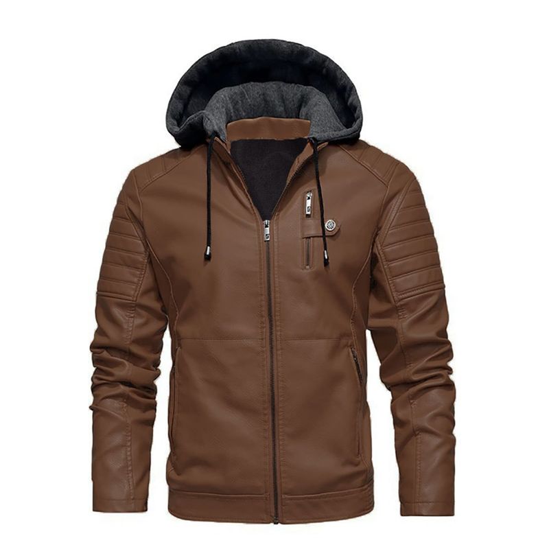THE CLOTHING COMPANY - Chaqueta Hombre Cuero Sintético Smooth-Negro