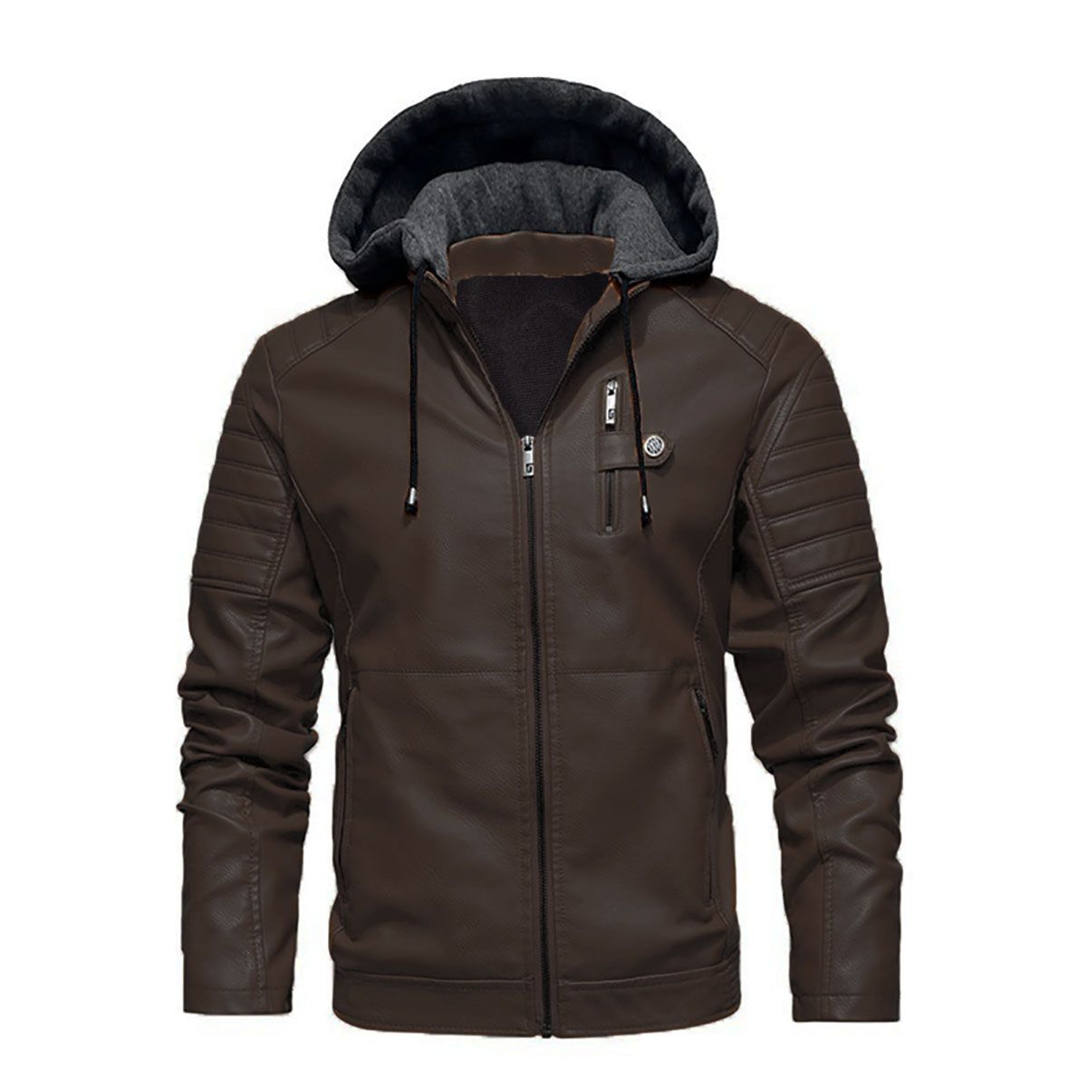 THE CLOTHING COMPANY - Chaqueta Hombre Cuero Sintético Smooth-Negro