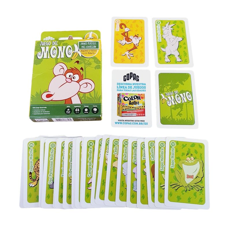GENERICO - Juego De Mono Copag Cartas Animales Parejas Estategia