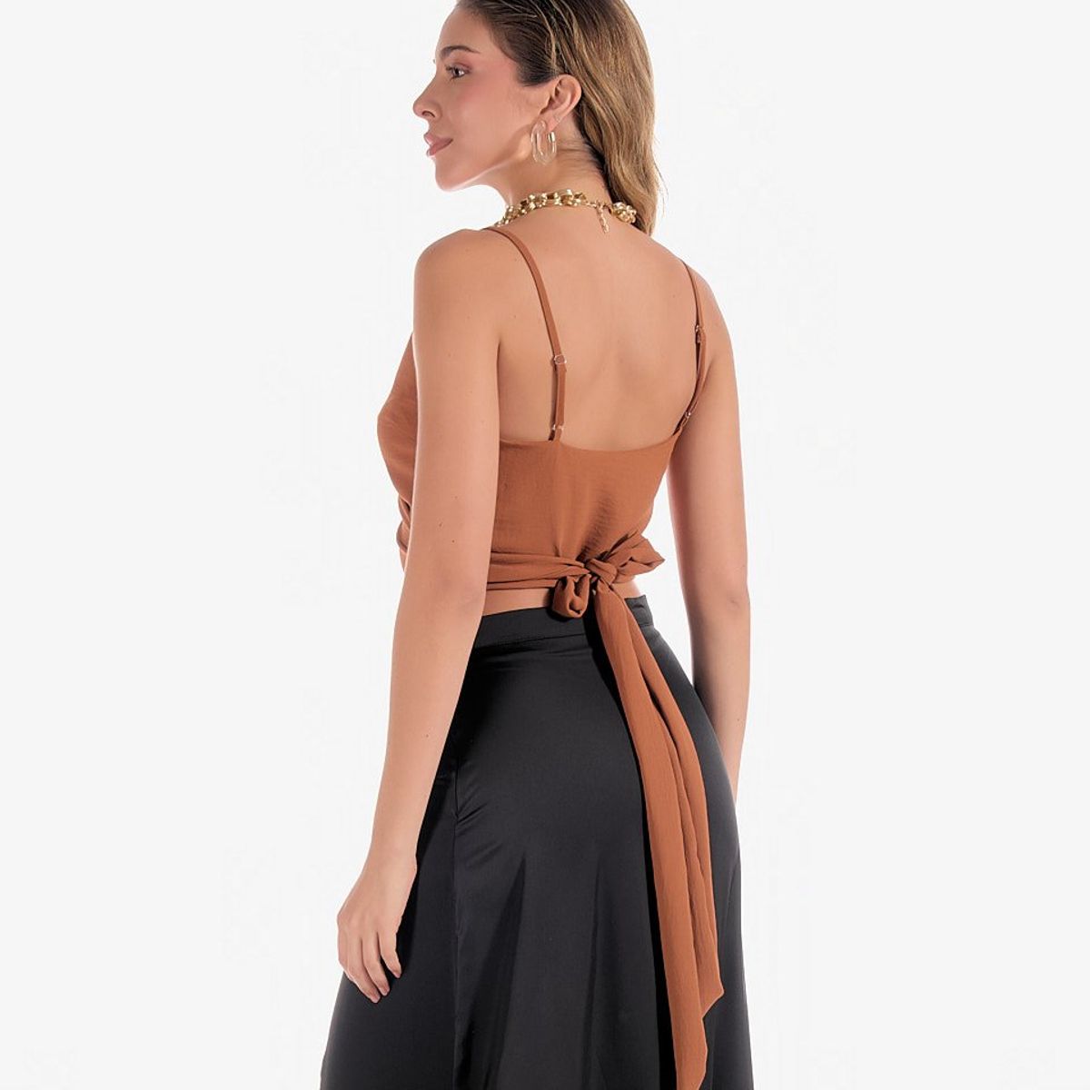 DEREK - Blusa para Mujer con Escote Cruzado  Derek